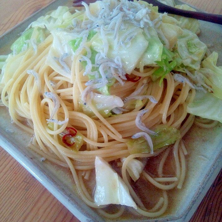 ☆和風ペペロンチーノ☆キャベツとしらす